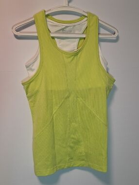 Champion Lime Racerback Tank Built In Bra Athletic Workout Top M